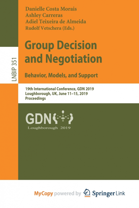 Group Decision and Negotiation