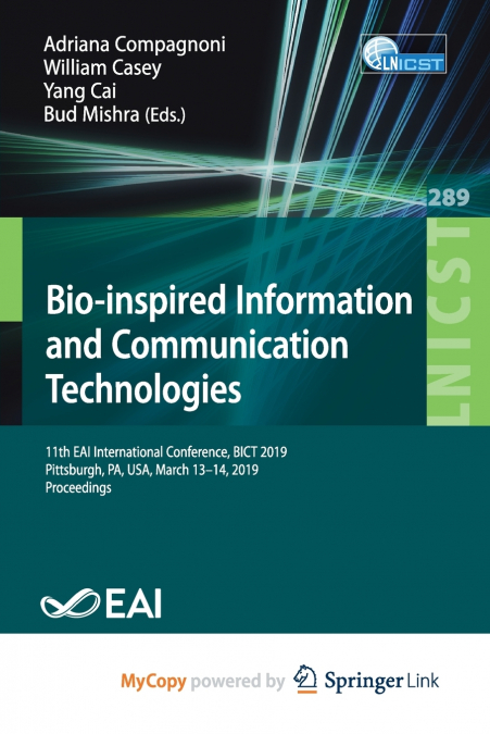 Bio-inspired Information and Communication Technologies