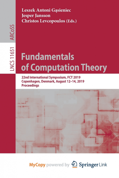 Fundamentals of Computation Theory