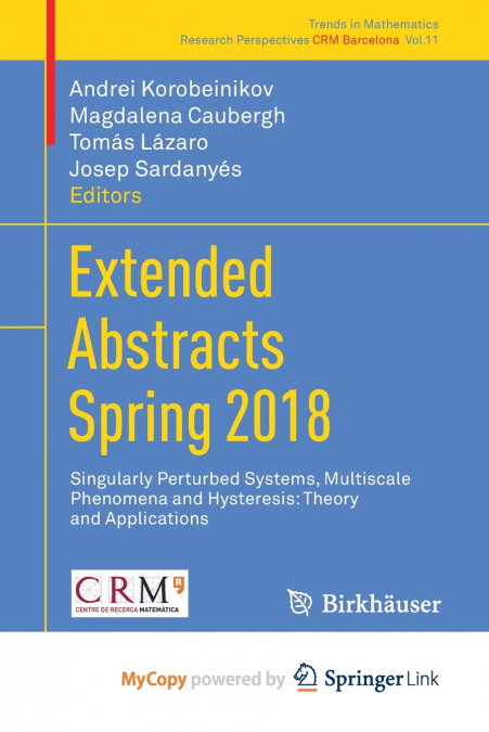 Extended Abstracts Spring 2018