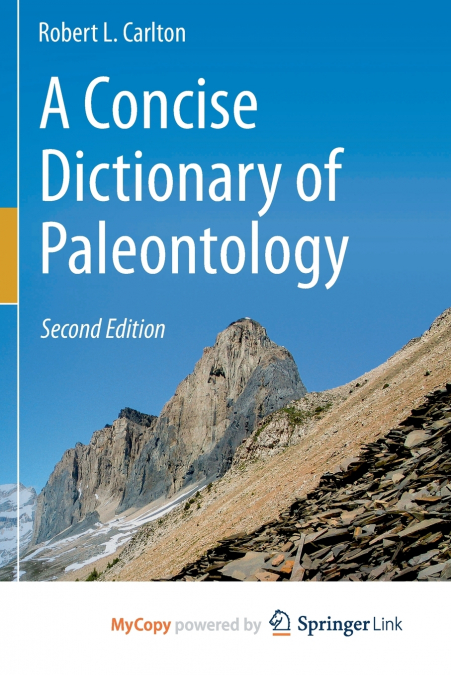 A Concise Dictionary of Paleontology