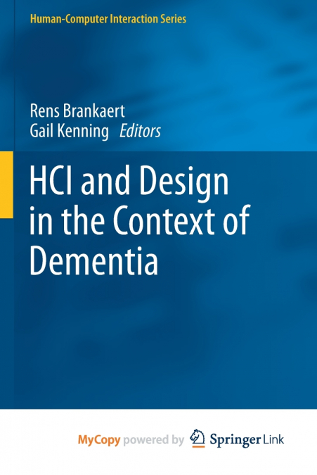 HCI and Design in the Context of Dementia