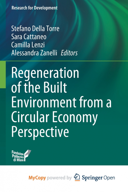 Regeneration of the Built Environment from a Circular Economy Perspective