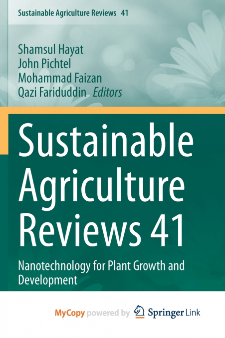 Sustainable Agriculture Reviews 41