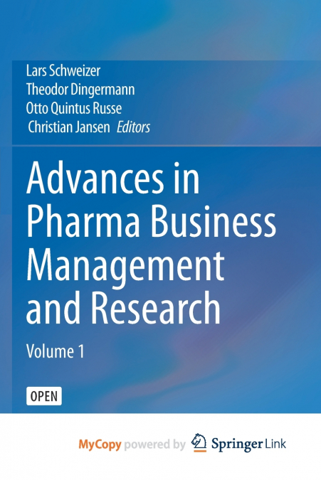 Advances in Pharma Business Management and Research