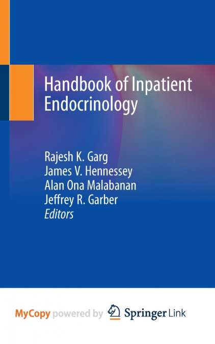 Handbook of Inpatient Endocrinology