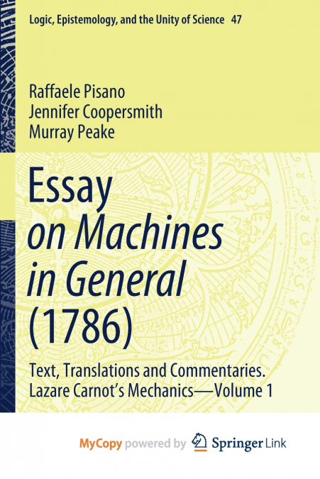 Essay on Machines in General (1786)