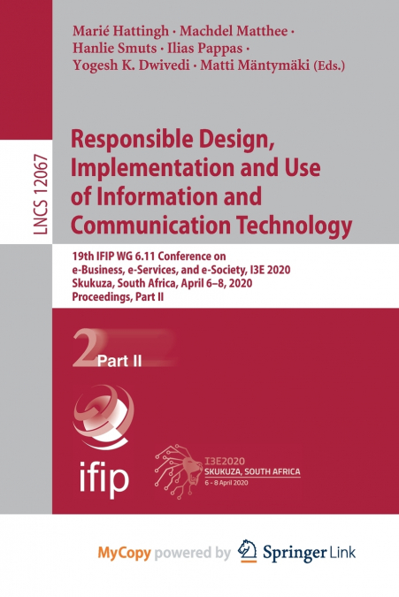 Responsible Design, Implementation and Use of Information and Communication Technology