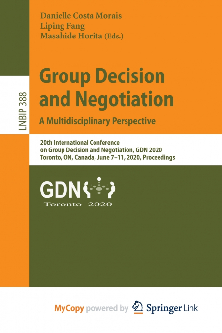 Group Decision and Negotiation
