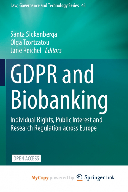 GDPR and Biobanking