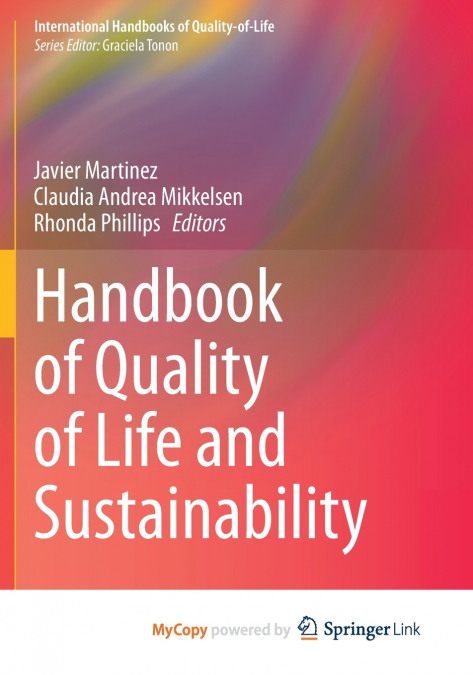 Handbook of Quality of Life and Sustainability