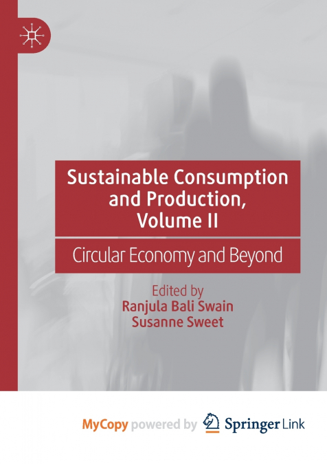 Sustainable Consumption and Production, Volume II
