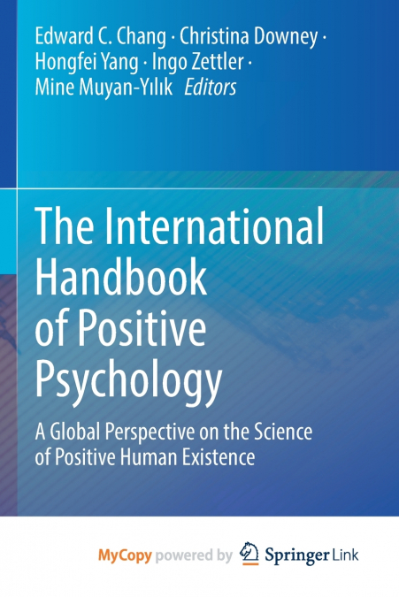 The International Handbook of Positive Psychology