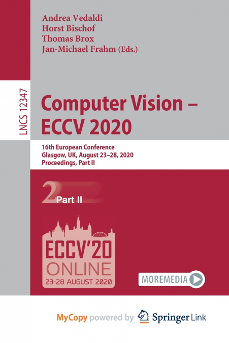 Computer Vision - ECCV 2020