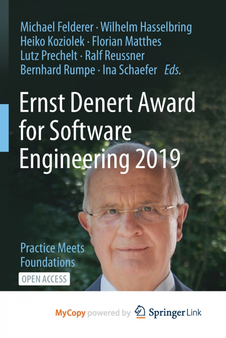 Ernst Denert Award for Software Engineering 2019