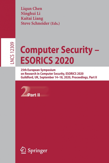 Computer Security - ESORICS 2020