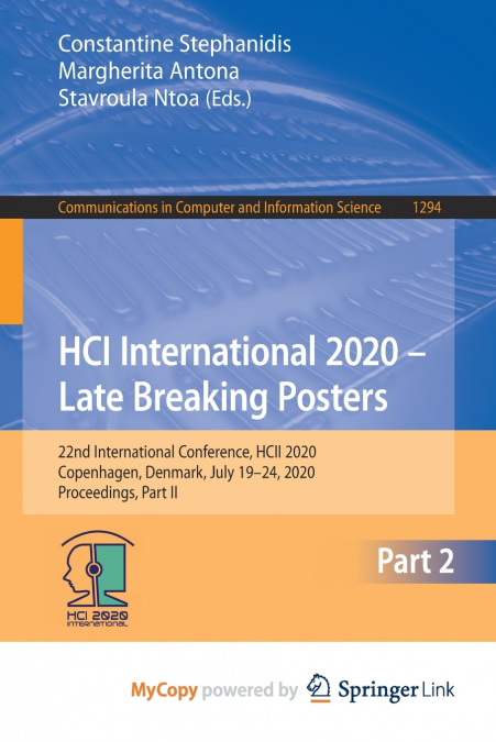 HCI International 2020 - Late Breaking Posters