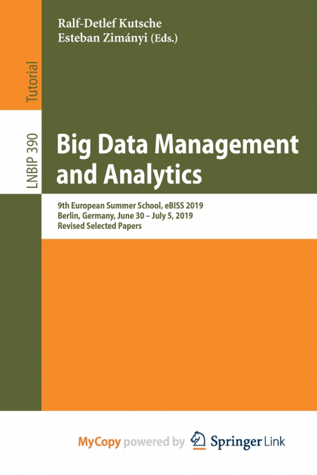 Big Data Management and Analytics