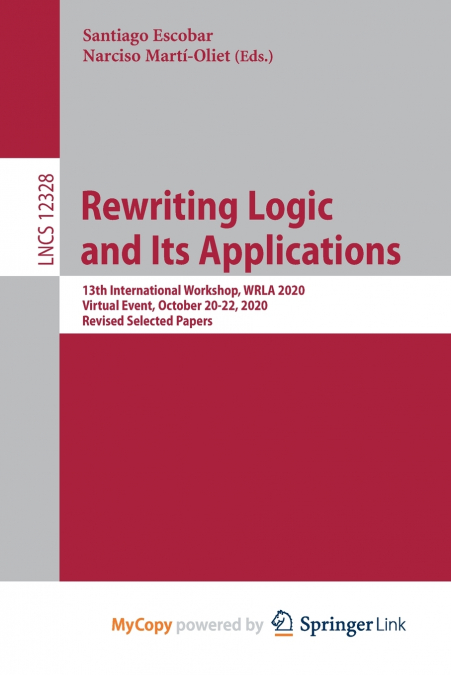 Rewriting Logic and Its Applications
