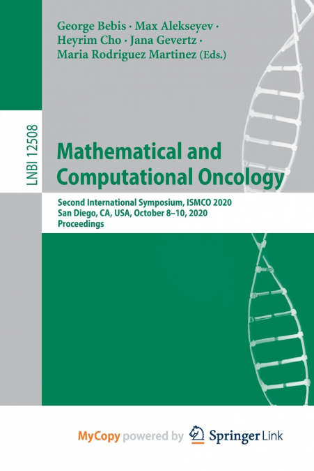 Mathematical and Computational Oncology