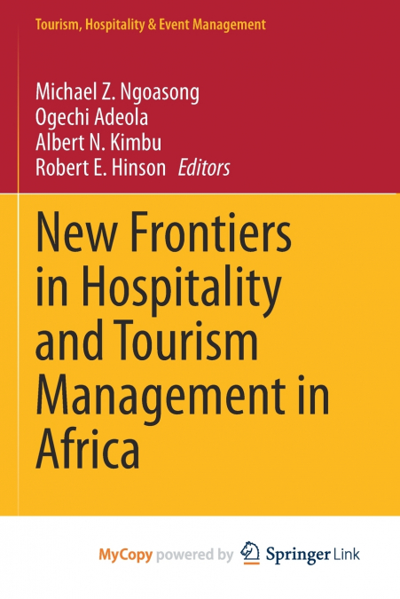 New Frontiers in Hospitality and Tourism Management in Africa