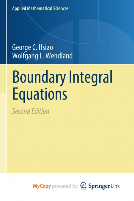 Boundary Integral Equations