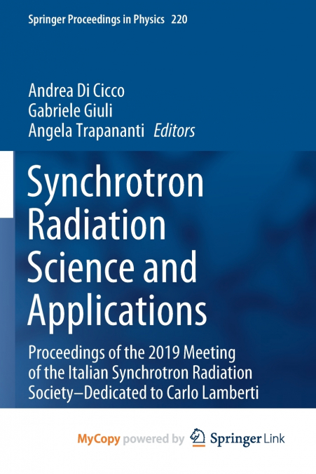Synchrotron Radiation Science and Applications