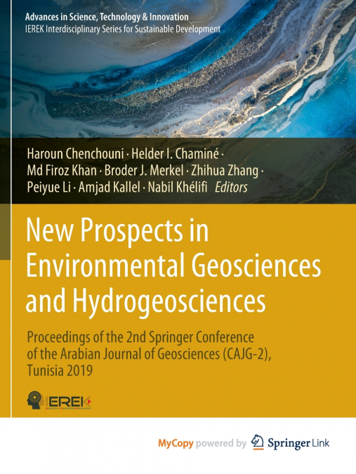 New Prospects in Environmental Geosciences and Hydrogeosciences