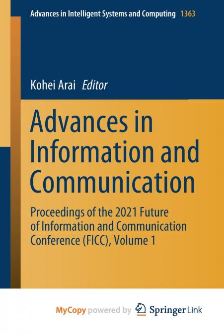 Advances in Information and Communication