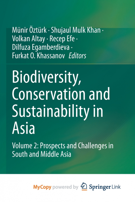 Biodiversity, Conservation and Sustainability in Asia
