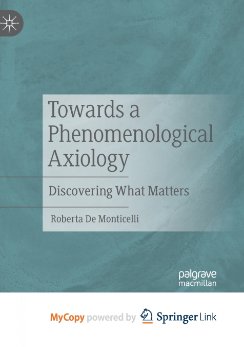 Towards a Phenomenological Axiology