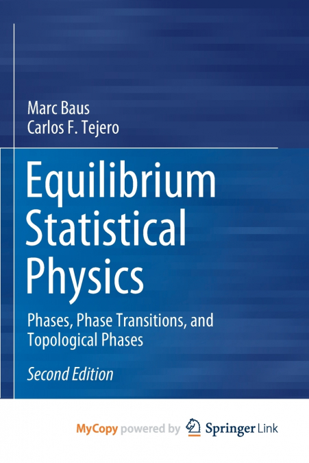 Equilibrium Statistical Physics