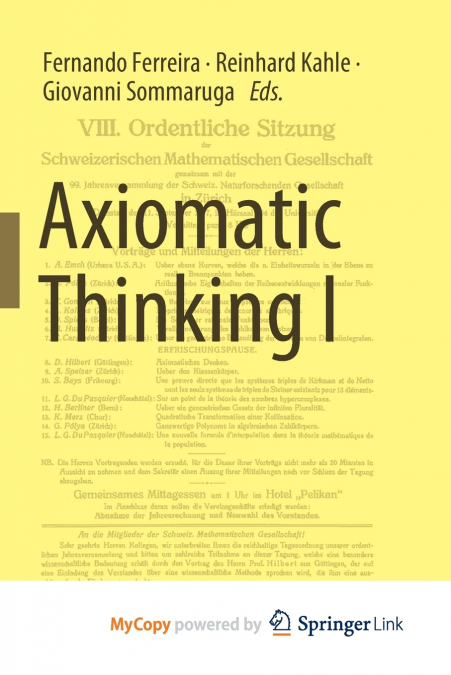 Axiomatic Thinking I