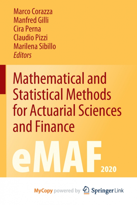 Mathematical and Statistical Methods for Actuarial Sciences and Finance