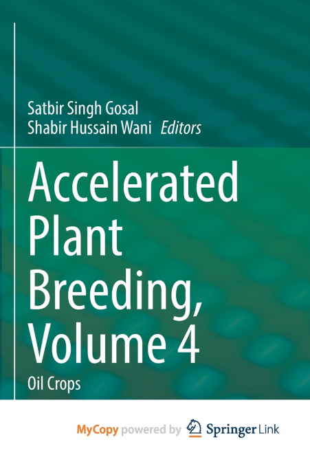 Accelerated Plant Breeding, Volume 4