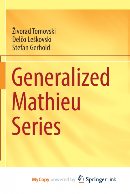Generalized Mathieu Series