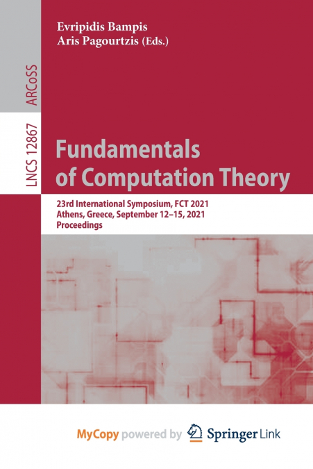 Fundamentals of Computation Theory