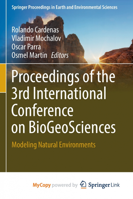 Proceedings of the 3rd International Conference on BioGeoSciences