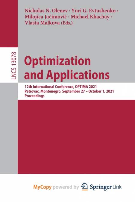 Optimization and Applications