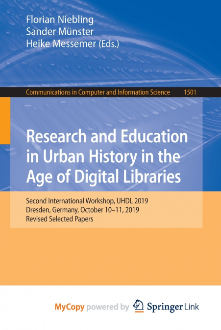 Research and Education in Urban History in the Age of Digital Libraries