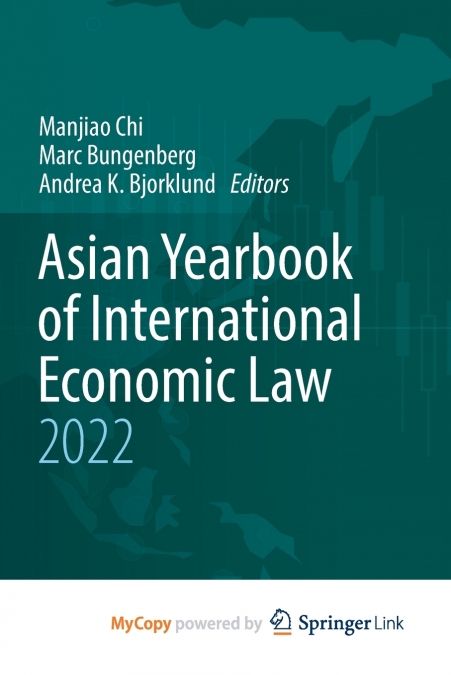 Asian Yearbook of International Economic Law 2022