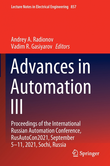 Advances in Automation III