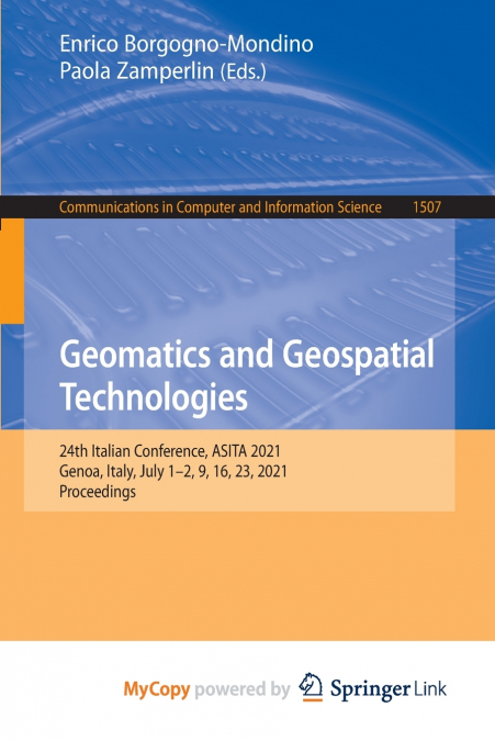 Geomatics and Geospatial Technologies