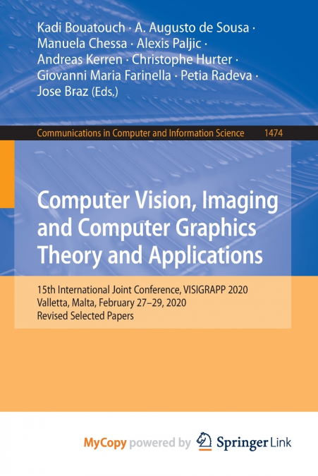 Computer Vision, Imaging and Computer Graphics Theory and Applications