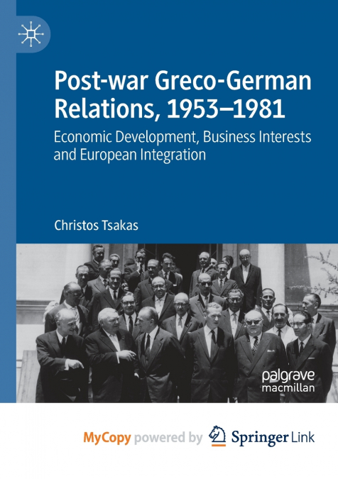 Post-war Greco-German Relations, 1953-1981