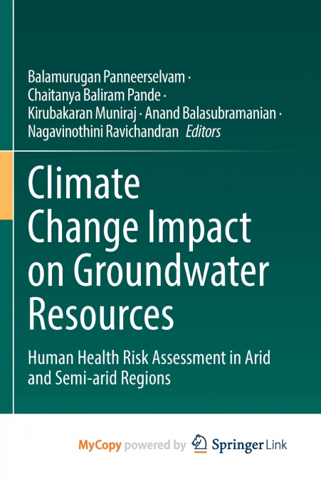 Climate Change Impact on Groundwater Resources