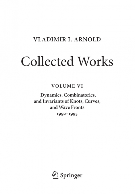 VLADIMIR I. ARNOLD-Collected Works