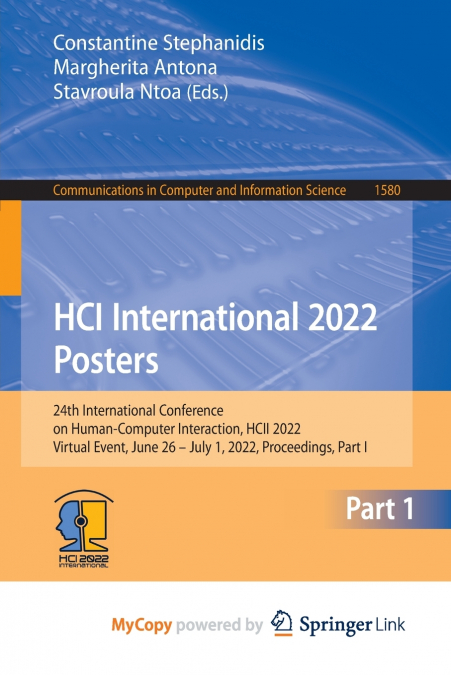 HCI International 2022 Posters