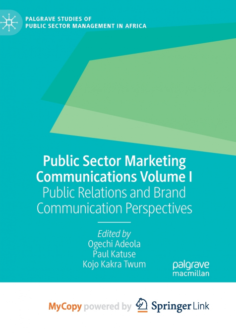 Public Sector Marketing Communications Volume I