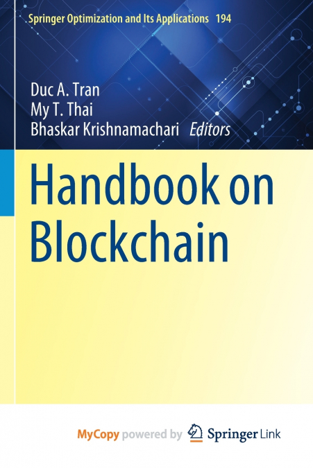 Handbook on Blockchain